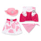 Melissa & Doug Cowgirl Role Play Costume Set (5pcs) - Skirt, Hat, Vest, Badge, Scarf