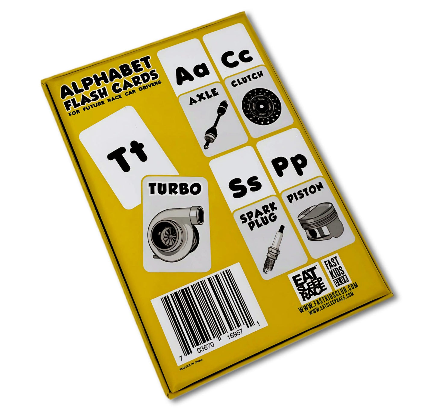 Alphabet Flash Cards for Future Race Car Drivers (ABC Baby, Children, Toddler, 26 Cards)