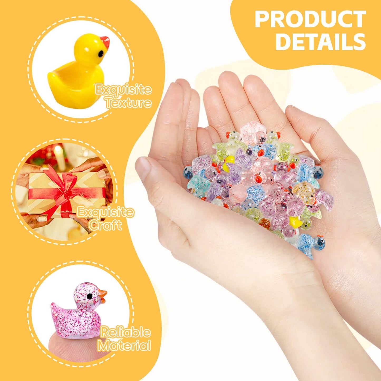 SHIFANQI 150pcs Mini Resin Animals, Tiny Resin Animals Miniature Little Small Ducks Animal Figures Bulk for Micro Fairy Garden Landscape Accessories