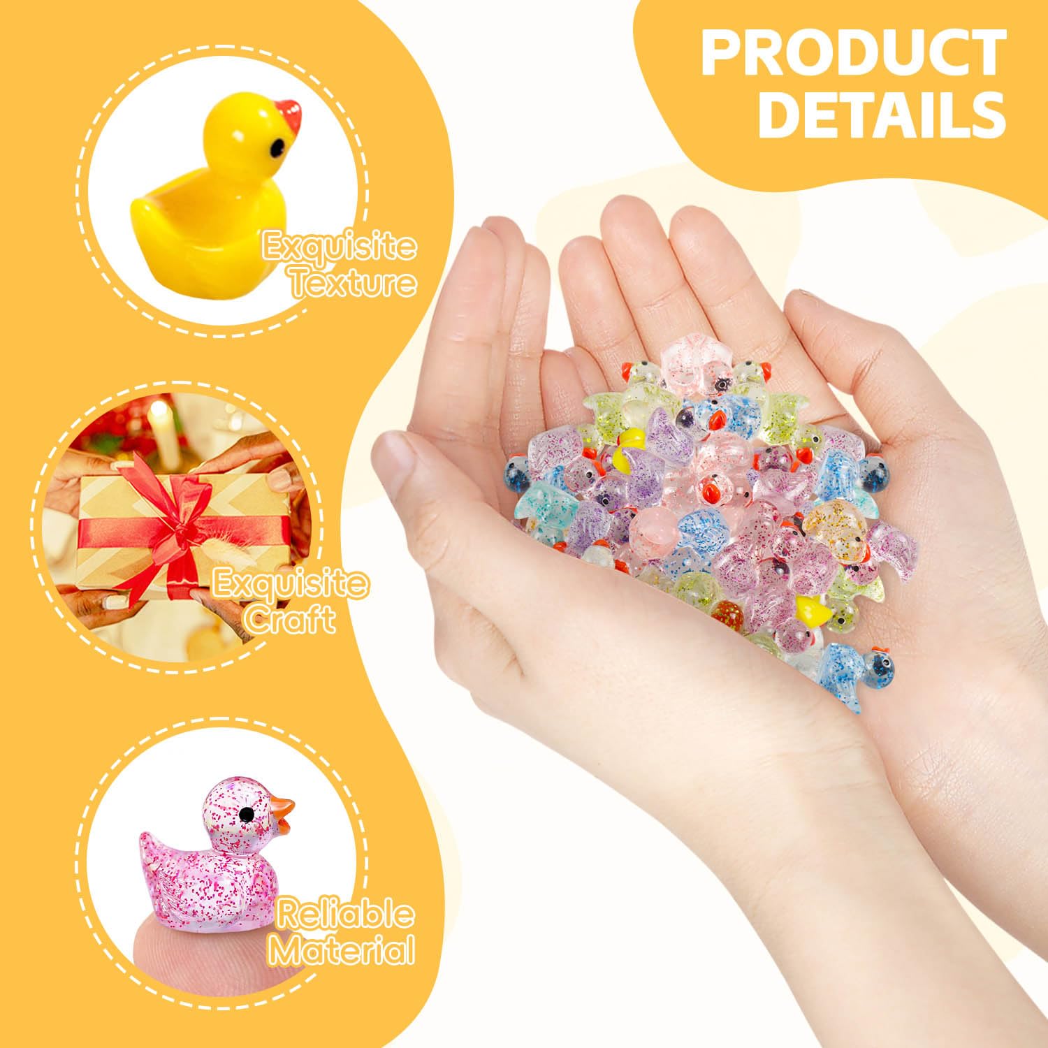 SHIFANQI 150pcs Mini Resin Animals, Tiny Resin Animals Miniature Little Small Ducks Animal Figures Bulk for Micro Fairy Garden Landscape Accessories