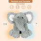 SuzziPals Warming Elephant Stuffed Animals, Microwavable Stuffed Animal Heating Pads for Cramps, Pain & Stress Relief, Heatable & Coolable Stuffed