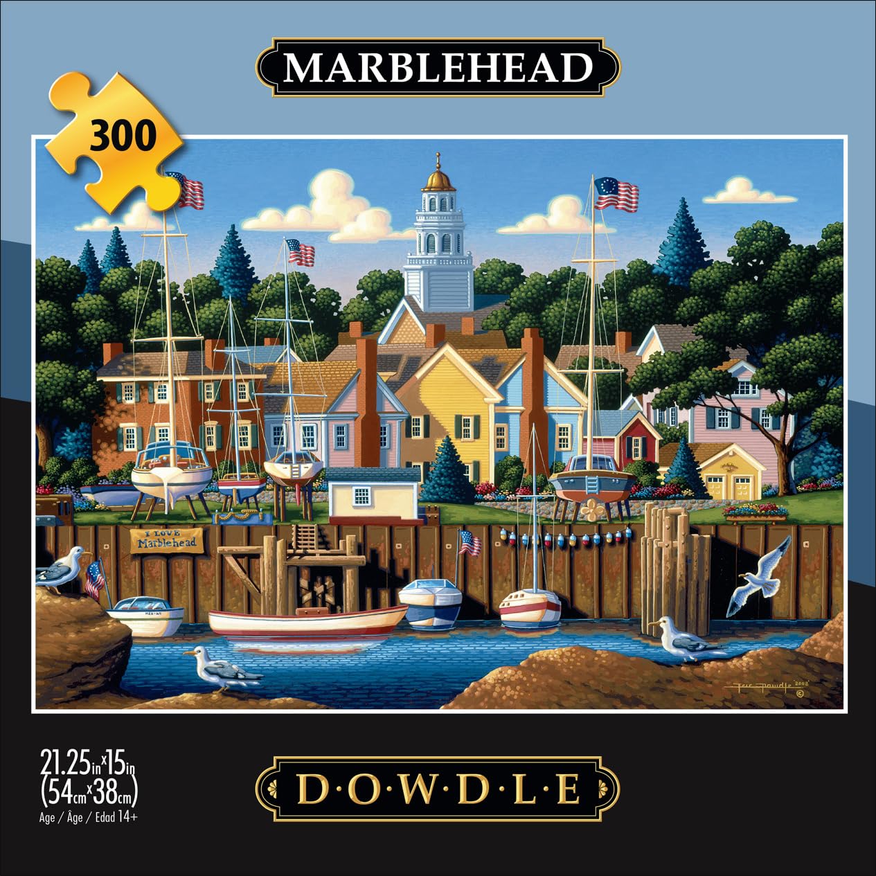 Buffalo Games - Eric Dowdle Marblehead - 300 Piece Jigsaw Puzzle for Adults