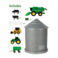 TOMY John Deere Farm Playset with Grain Bin - 1:64 Scale - Includes Grain Bin, John Deere Tractor Toys, Skid Steer, Farm Animal Toys, and Fencing