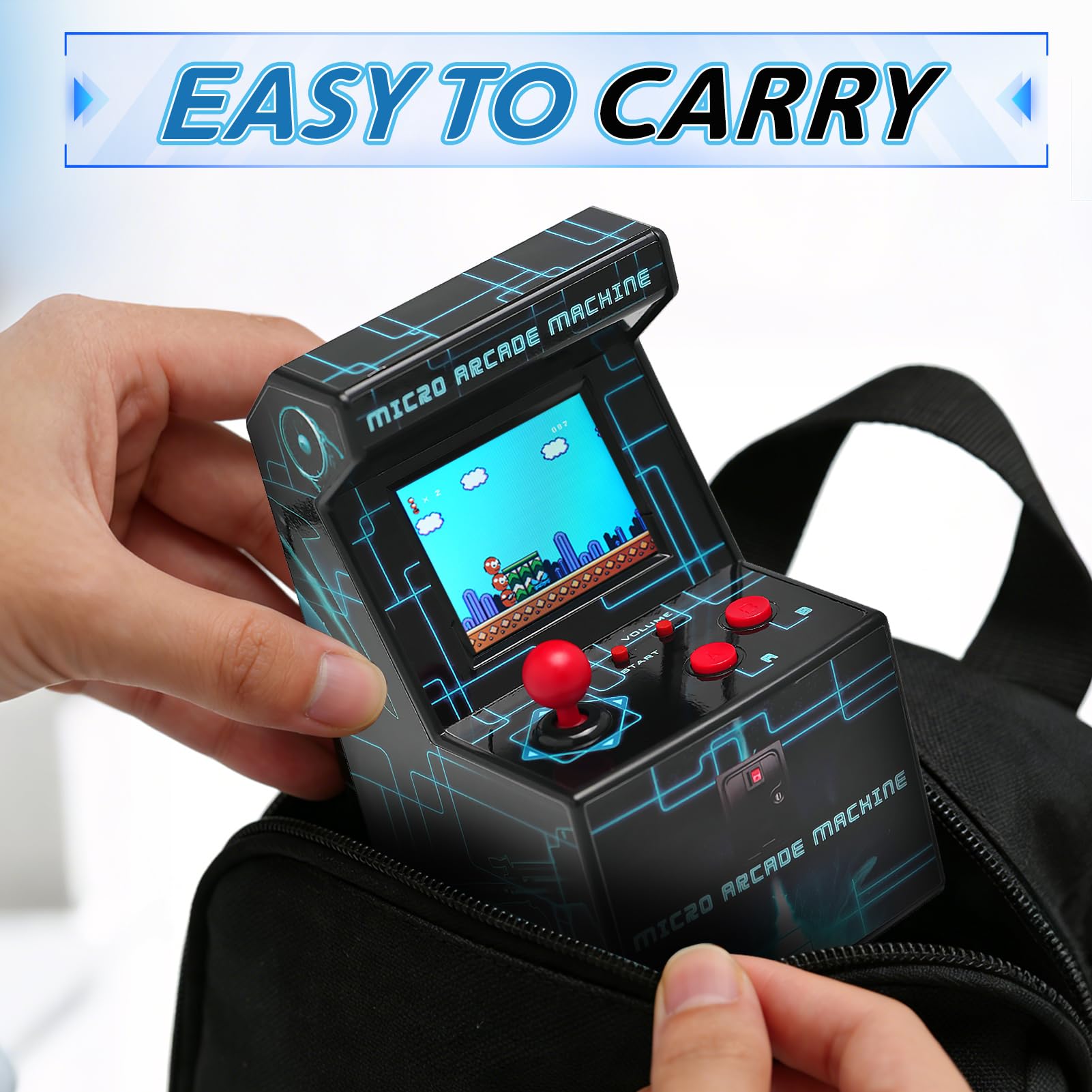 Retro Handheld Game Console for Kids, Mini Arcade Machine with 240 Built-in Games, Portable Travel Toy, Ready to Play, 2.5" Screen, Easy Joystick
