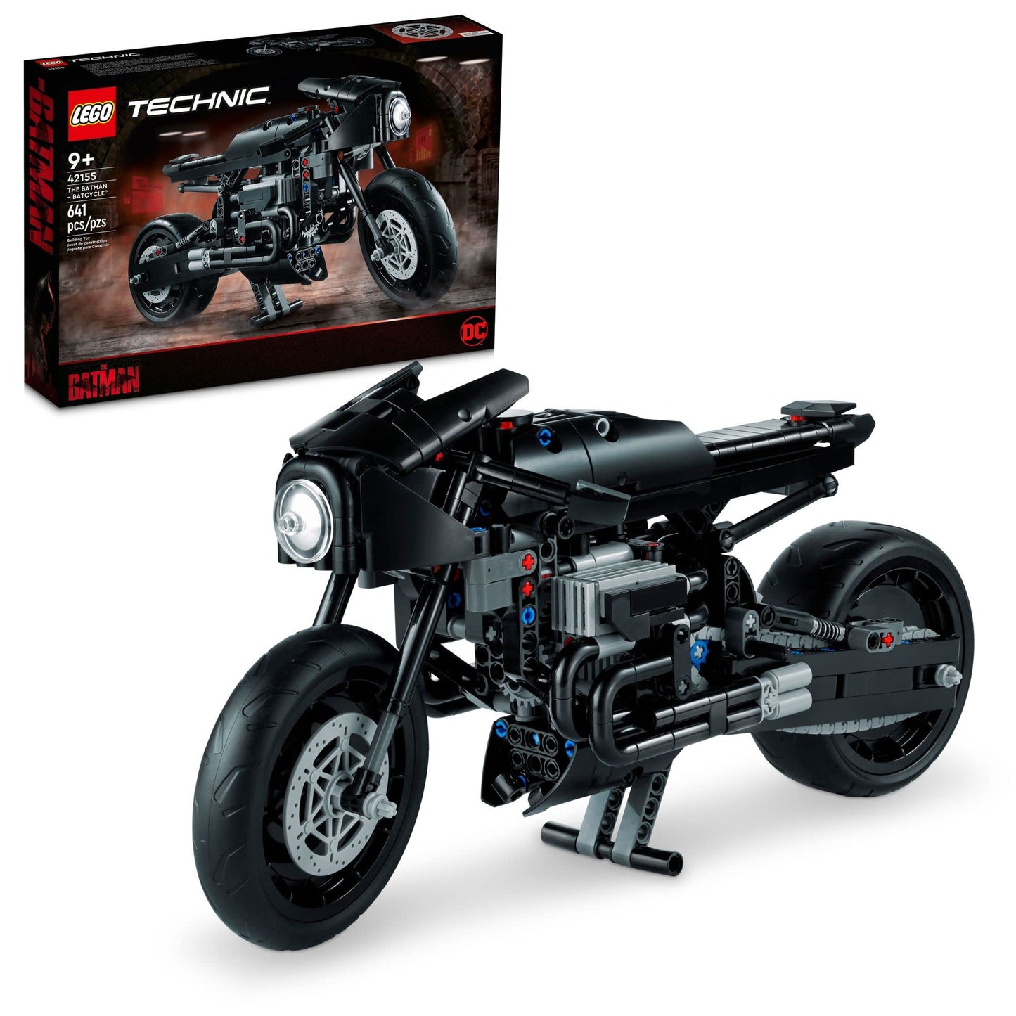 LEGO Technic The Batman - BATCYCLE Set 42155, Collectible Toy Motorcycle, Scale Model Building Kit of The Iconic Super Hero Bike from 2022 Movie