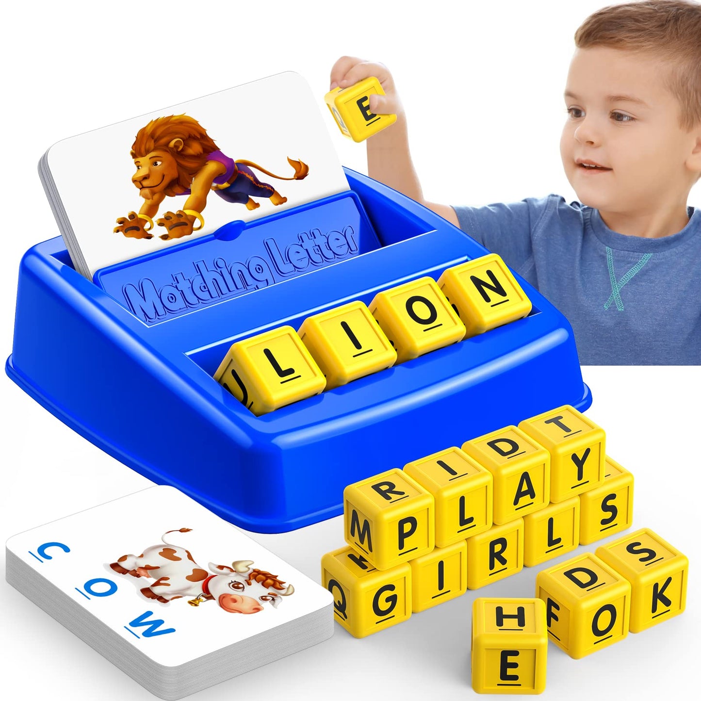 Learning Games for Kids Ages 3-8, Matching Letter Game for Kids Toys Ages 3-8 Educational Toys for 3-8 Year Olds Boys Girls Birthday Party Easter