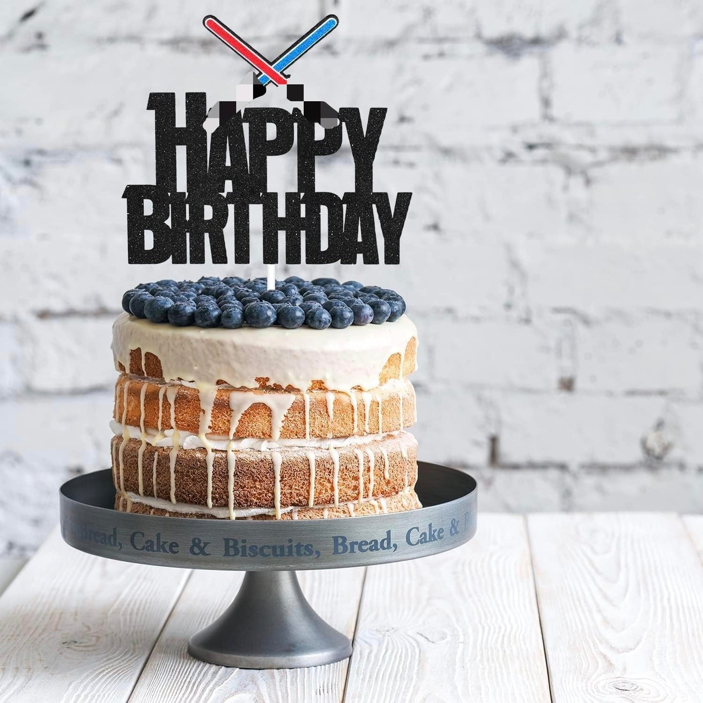 Laser Sword Happy Birthday Cake Topper - Space Themed Happy Birthday Cake Topper - Glowing Sword Birthday Party Decorations For Boys