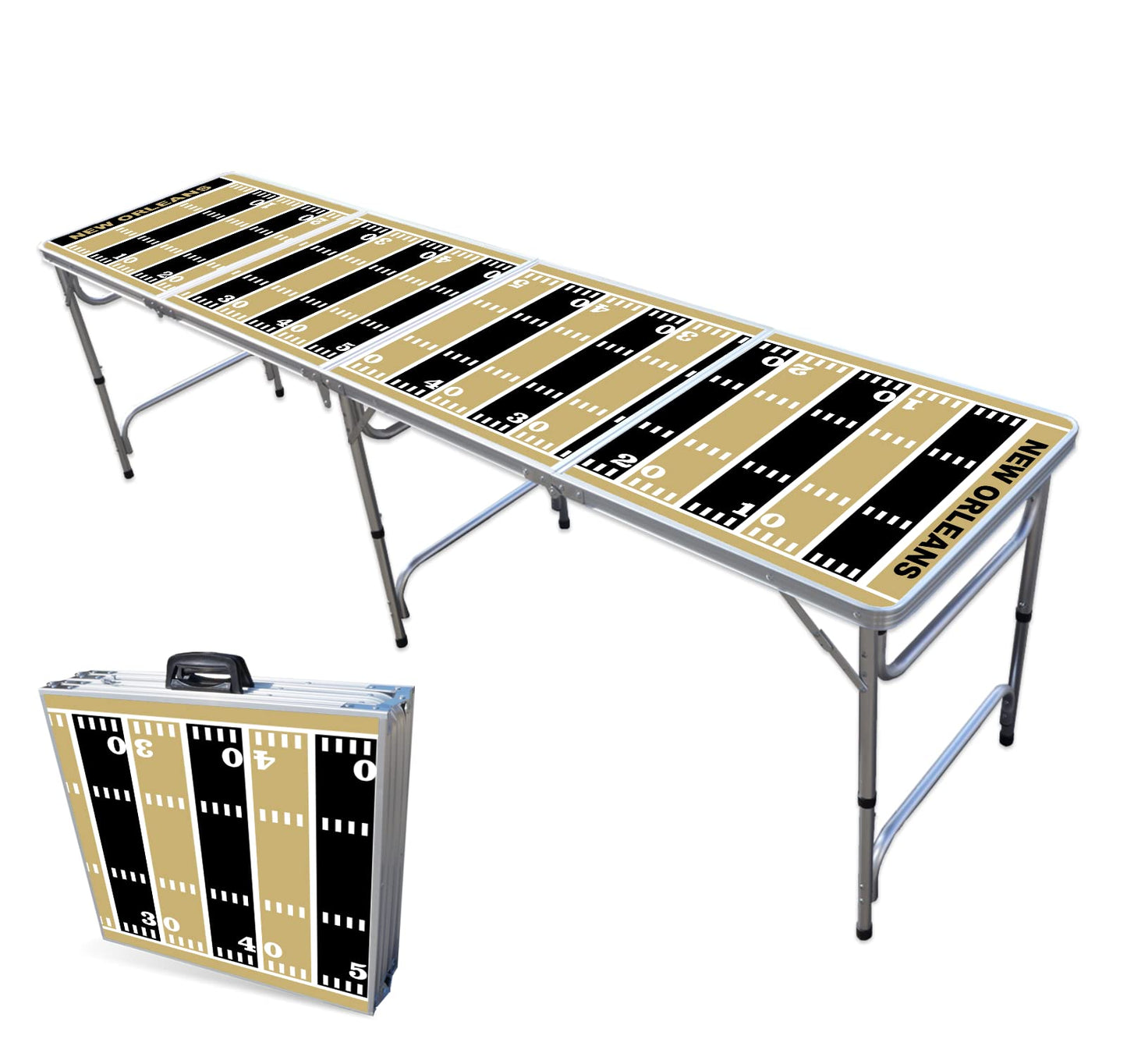 8-Foot Professional Beer Pong Table - New Orleans Football Field