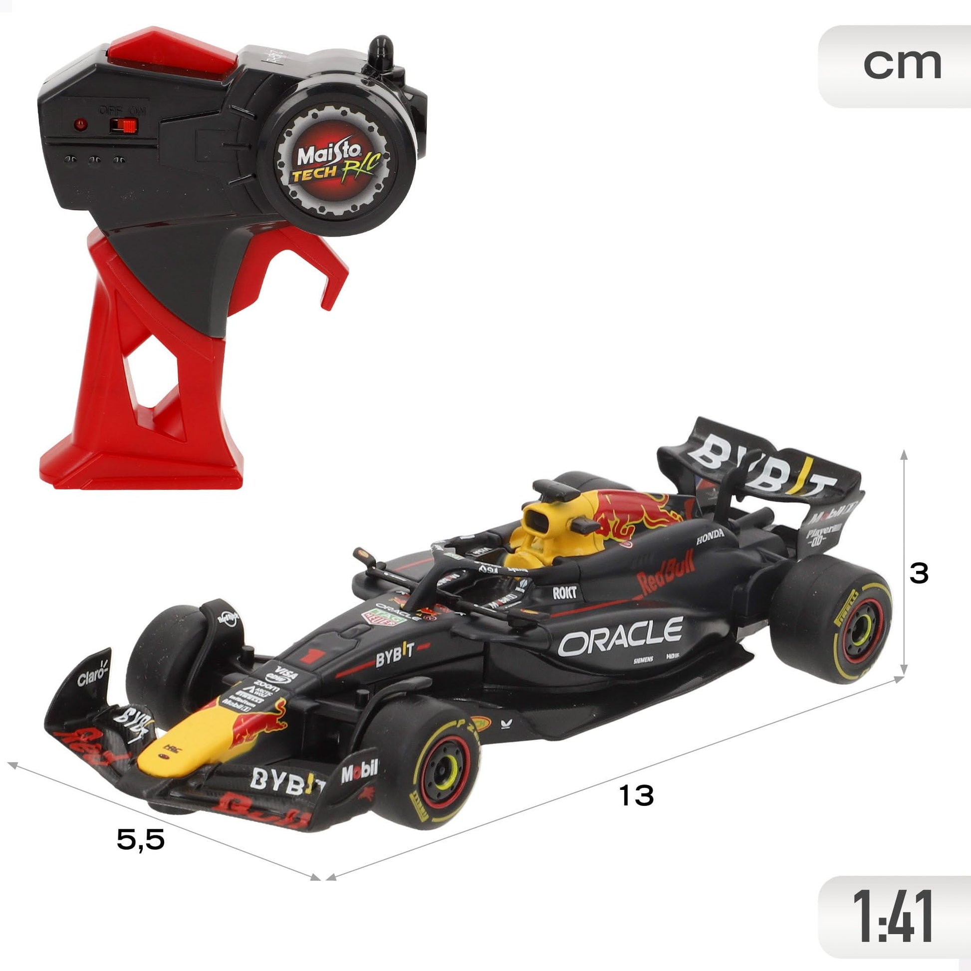 Maisto Tech R/C 1:41 2024 DC Oracle Red Bull RB20 Car w/Track, Verstappen #1