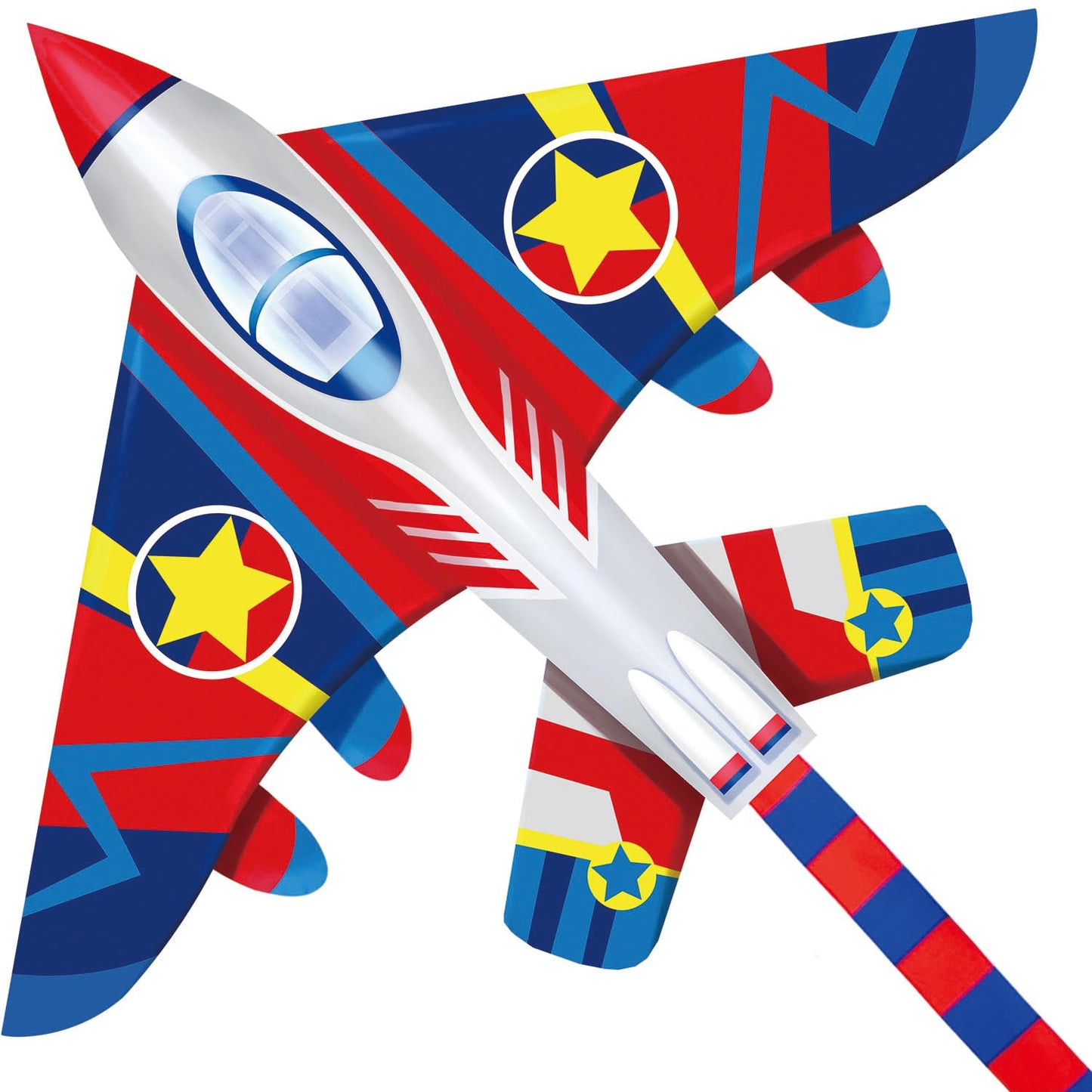 HONBO 58" Fighter Plane Kites for Kids Easy to Fly, Kites for Adults, with Kite Reel and 200ft String, Beginner Kite for Beach Trip
