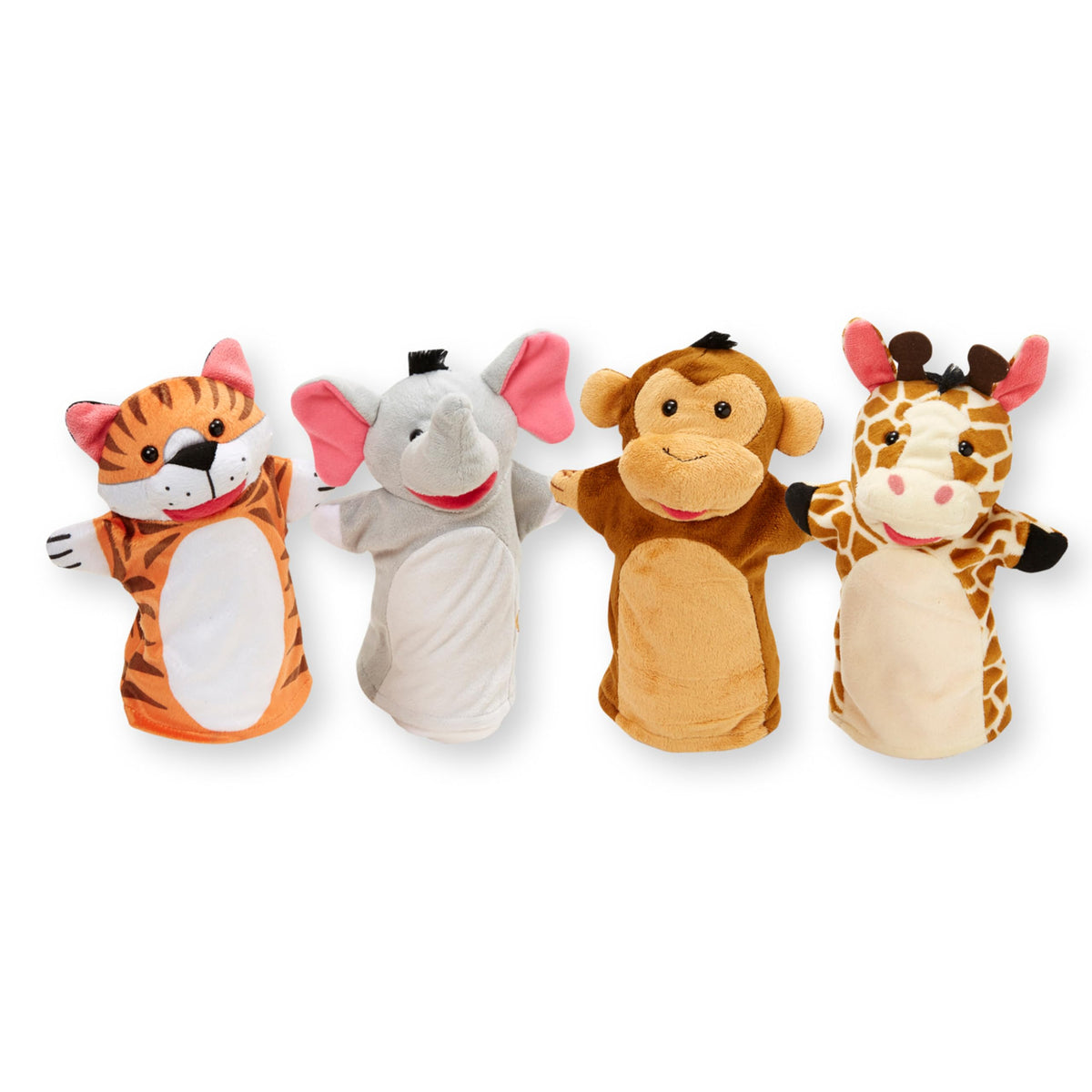 Melissa & Doug Zoo Friends Soft Plush Hand Puppets 4-Piece Glove Set