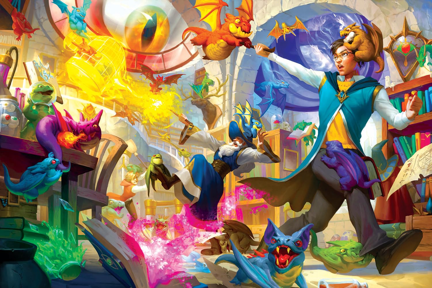 Dragon Daycare Fantasy Wizard Puzzle for Adults and Kids | Difficult 1000 Piece Jigsaw Puzzle Toy | Fun Quarantine Gift | Interactive Brain Teaser
