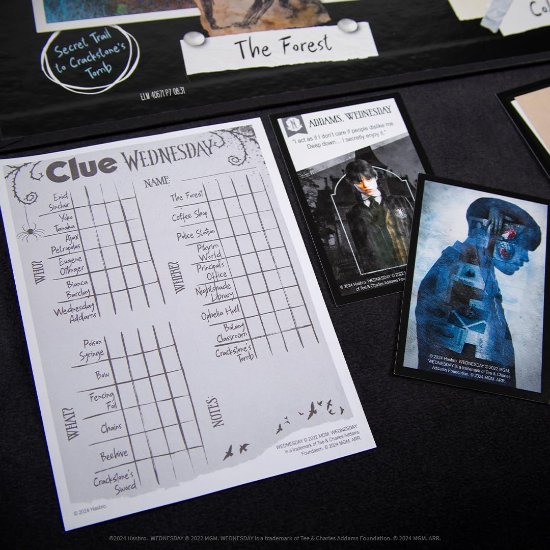 CLUE: Wednesday | Classic Board Game Inspired by the Netflix Original Series | Solve the Mystery at Nevermore Academy with Friends and Family |