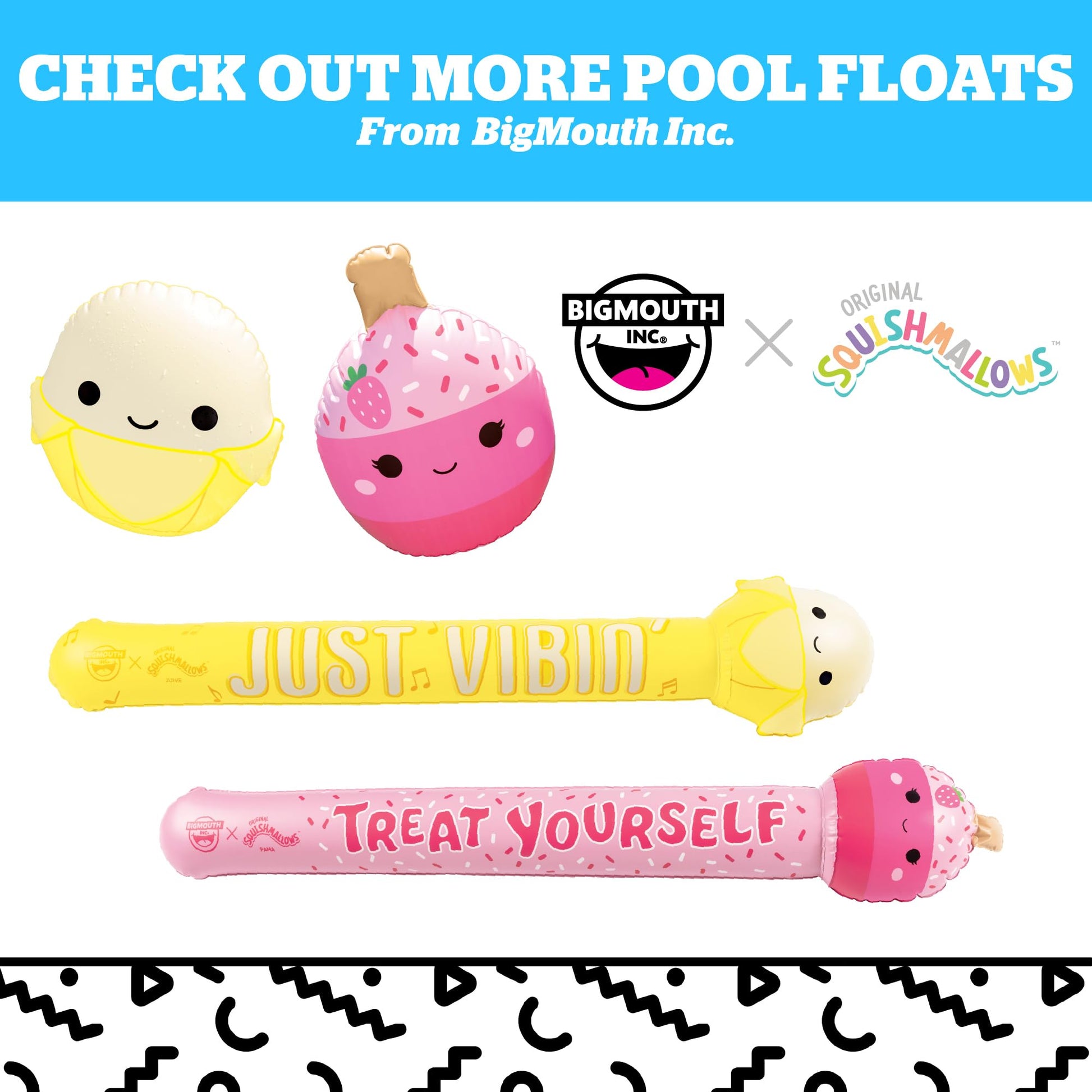 BigMouth Inc Squishmallows Charles the Pickle Beach Bobber Inflatable Pool Float, Character Water Toy for Kids Teens Adults, Lightweight Easy Inflate