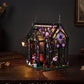 Gothic Greenhouse Building Set with Lights, Architecture Model with Stained Glass & Rose Vines, Botanical Garden Display with Flowers & Plants, Gothic