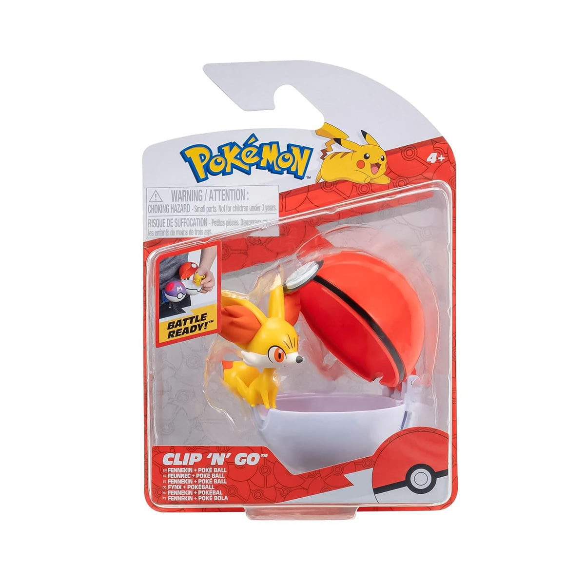 Pokémon PKW3132 - Clip 'n'Go Poké Balls - Fynx & Pokéball, Official Pokéball with 5 cm Figure