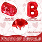 16 Inches Red 'WILL YOU BE MY GIRLFRIEND' Proposal Letter Balloons with Heart-Shaped Foil Balloons and Rose Petals for Romantic Special Night