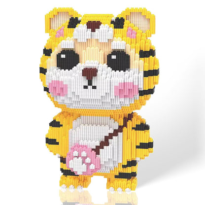 Micro Tiger Building Blocks Sets, Majestic Tiger Toy Compatible with Lego, Forest Animal Adventure, 2000PCS 4 * 8 * 12? 3D Decoration Model, STEM