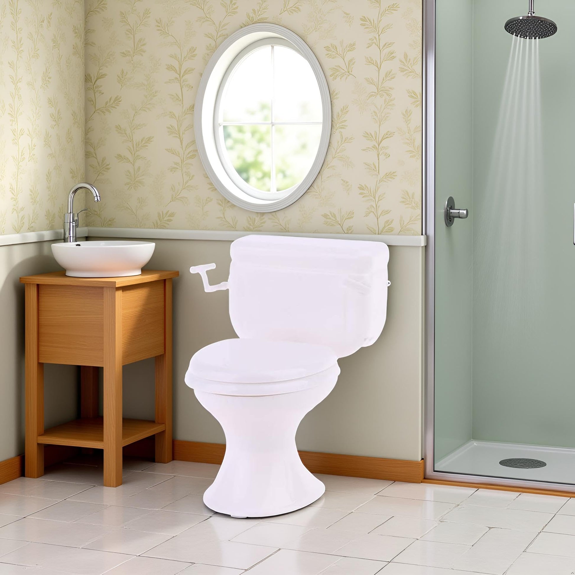 White Toilet Dollhouse Miniature Furniture Vintage Bathroom Model Toilet Pretend Dollhouse Accessories