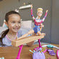 Barbie Careers Playset, Blonde Gymnast Doll with Balance Beam, Twirling Toy & 15+ Accessories Including Clothes, Hoops, Trophy & More