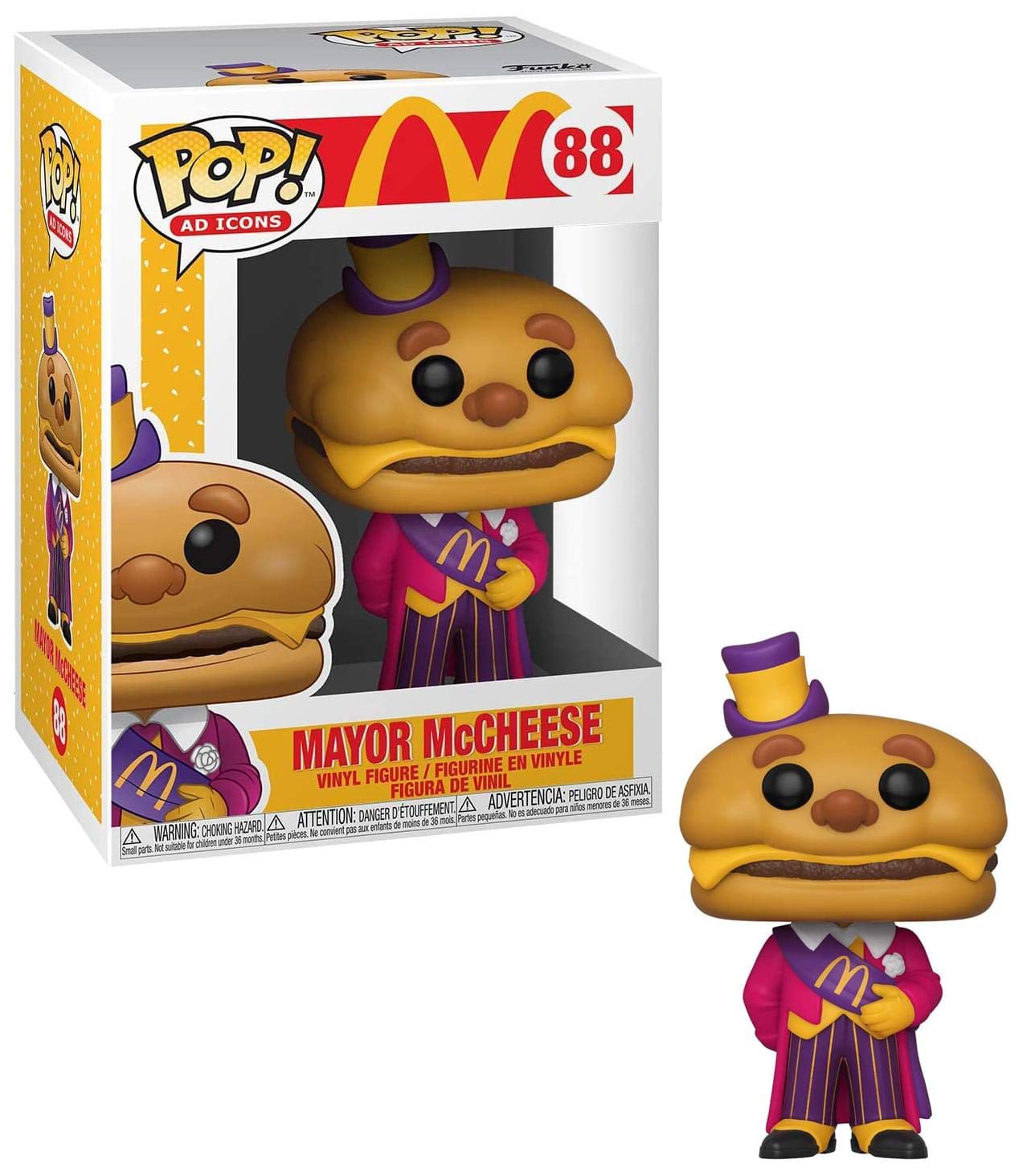 Funko Pop! Ad Icons: McDonald's - Mayor McCheese, Multicolor, 4.5 inches
