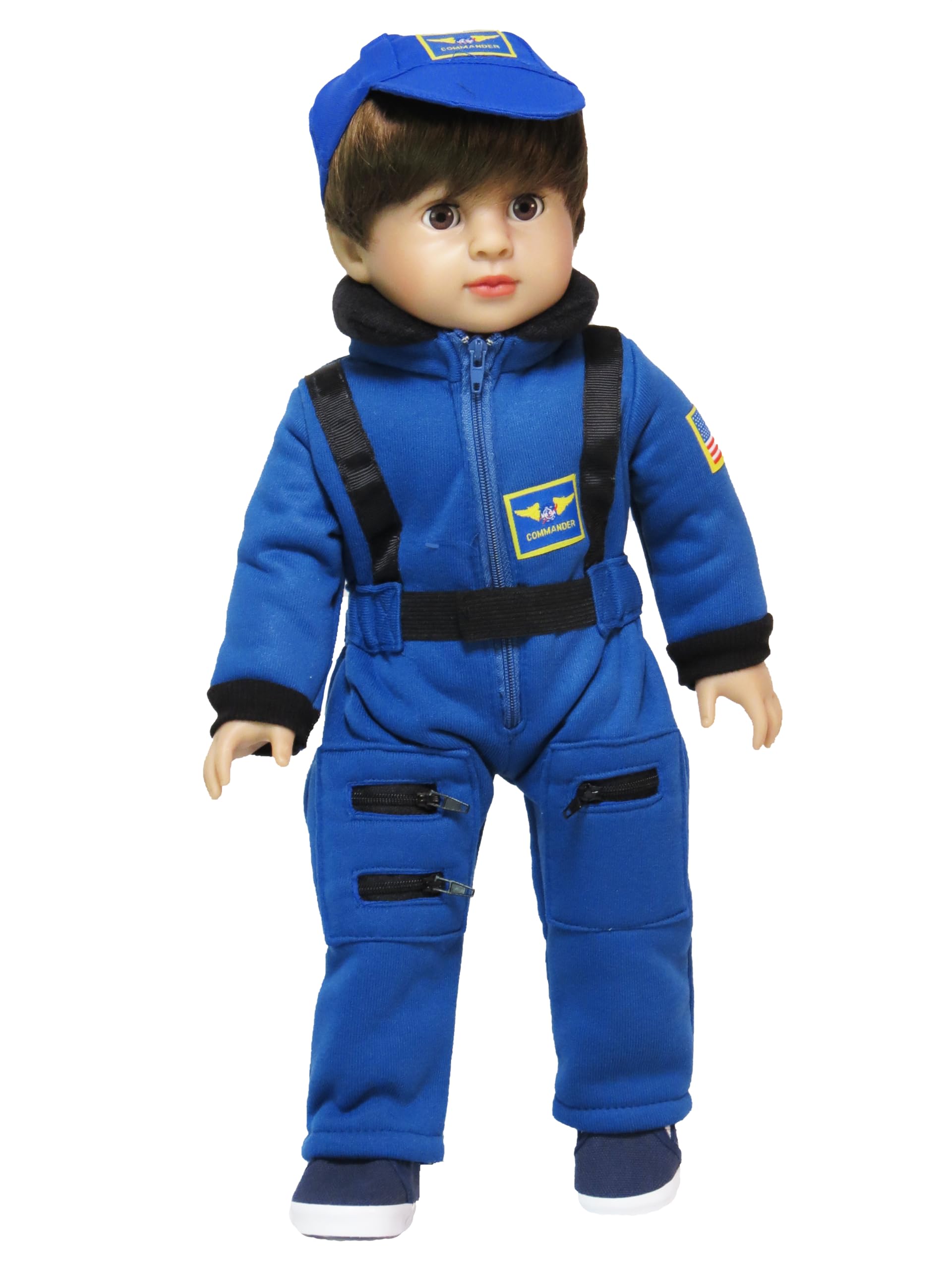 Navy Blue Astronaut Jumpsuit and Cap for 18-Inch Dolls | Premium Quality & Trendy Design | Dolls Clothes