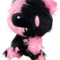 Gloomy Bear - Black Pink Gloomy Bear Sitting Pose Long Hair Fur Plush 7" H