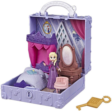 Disney Frozen Pop Adventures Elsa's Bedroom Pop-Up Playset with Handle, Including Elsa Doll, Diary, Chair, & Blanket Accessories - Toy for Kids Ages 3