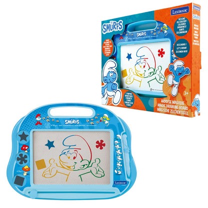 LEXiBOOK, The Smurfs, A5 Magic Slate with Magnetic Accessories, Blue, CRSF550