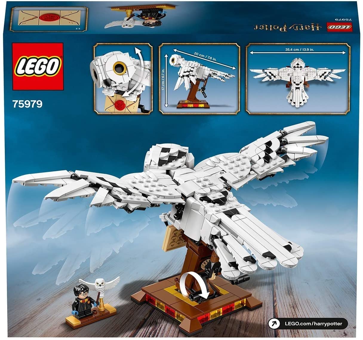 LEGO Harry Potter Hedwig 75979 Cool, Collectible, Mechanical Toy, Hedwig the Owl Delivering a Letter from Hogwarts; Great Christmas or Birthday Gift
