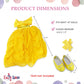 Emily Rose 18 Inch Doll Clothes - 3PC Yellow Princess Ball Gown with Matching Gloves & Shoes | 18" Doll Costume | American Girl & Our Generation Dolls