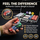 HEITOK 300pc Poker Chip Set 11.5g Iron Core Denominations Texas Holdem