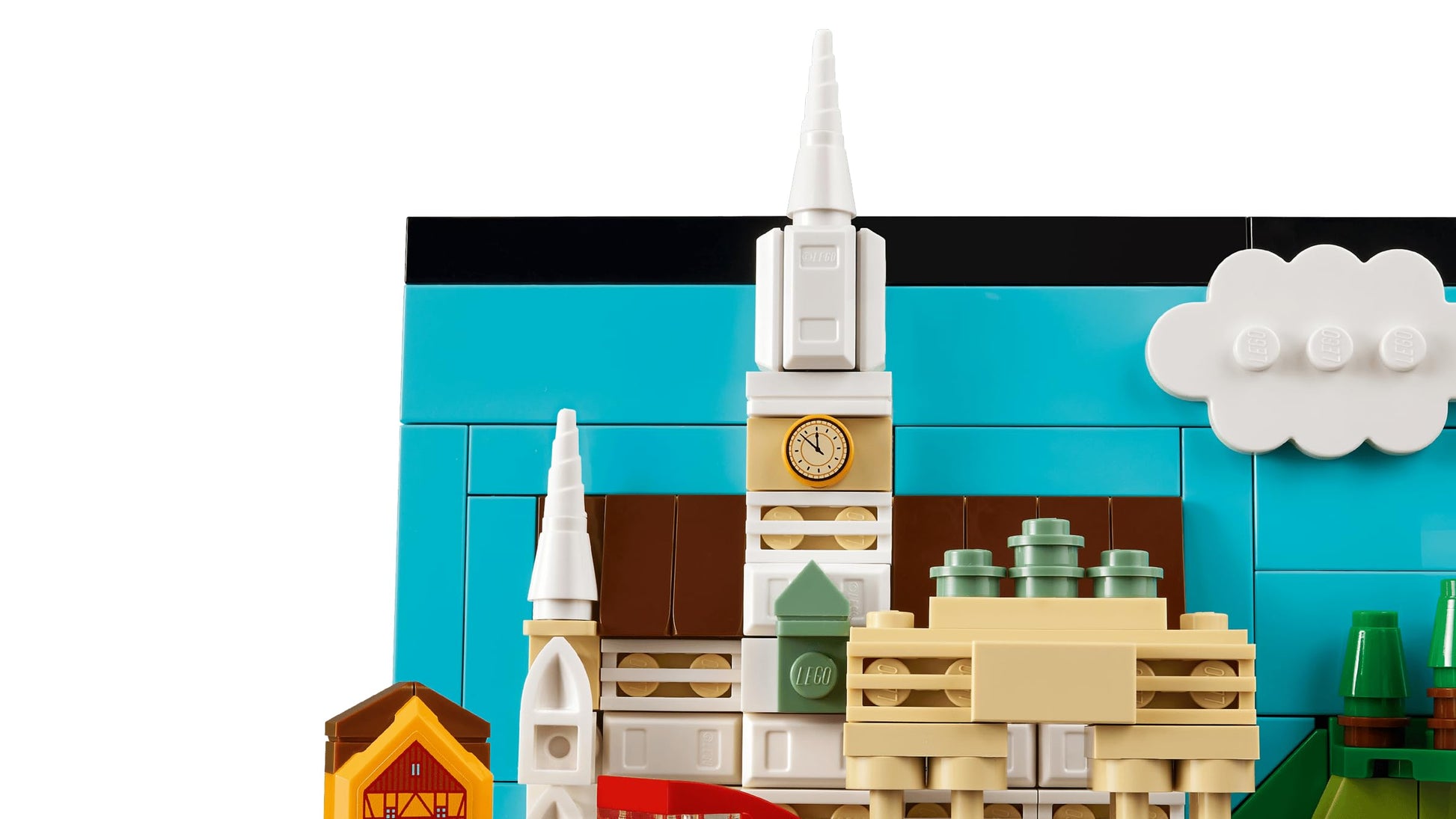 LEGO Creator Germany Postcard - 240-Piece 3D Landmark Building Set with Brandenburg Gate & Munich New Town Hall, Collectible Travel Souvenir Display