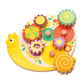 Tender Leaf Toys - Snail Whirls - 6 Removable Flowers Gears, Playset for Toddlers and Kids - Wooden Stacking, Multi-Color Flower Garden Beds
