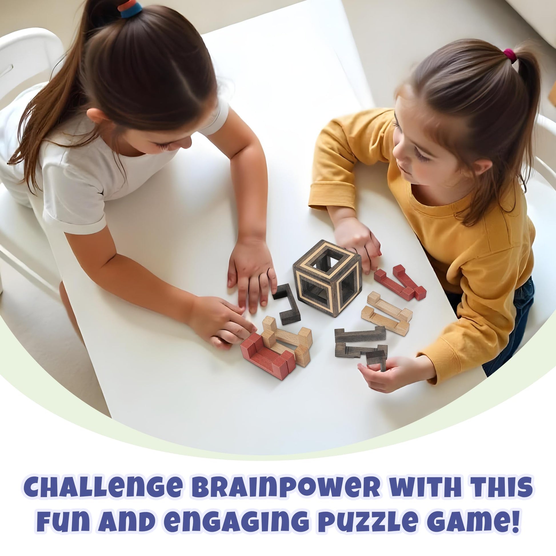 Sharp Brain Zone Wooden Puzzle Box - 3D Wooden Brain Teaser Puzzle with Secret Compartments | Handcrafted Natural Wood, STEM Educational Logic Game