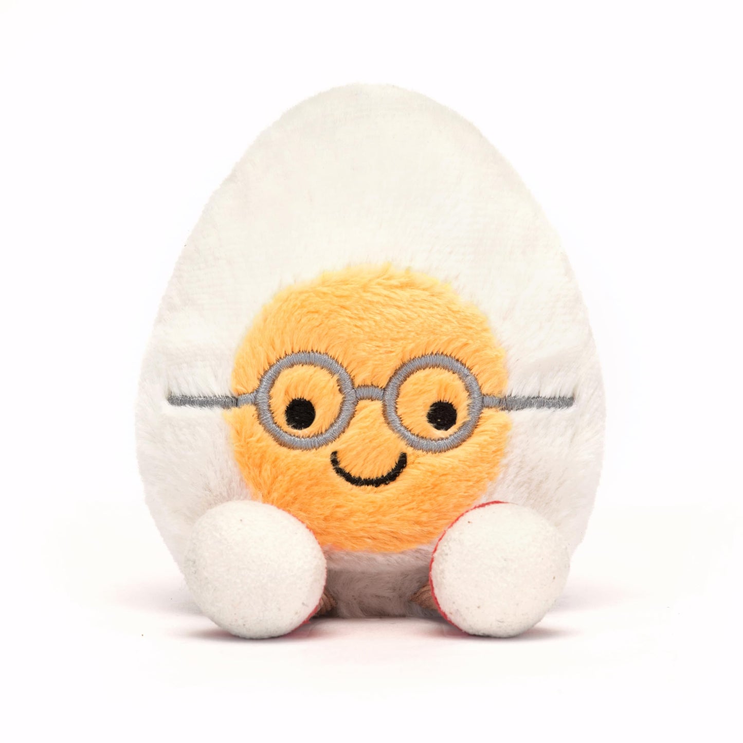 Jellycat Amuseables Boiled Egg Geek Stuffed Toy, Small 5.5 inches - Food Plush - Fun Gift Idea