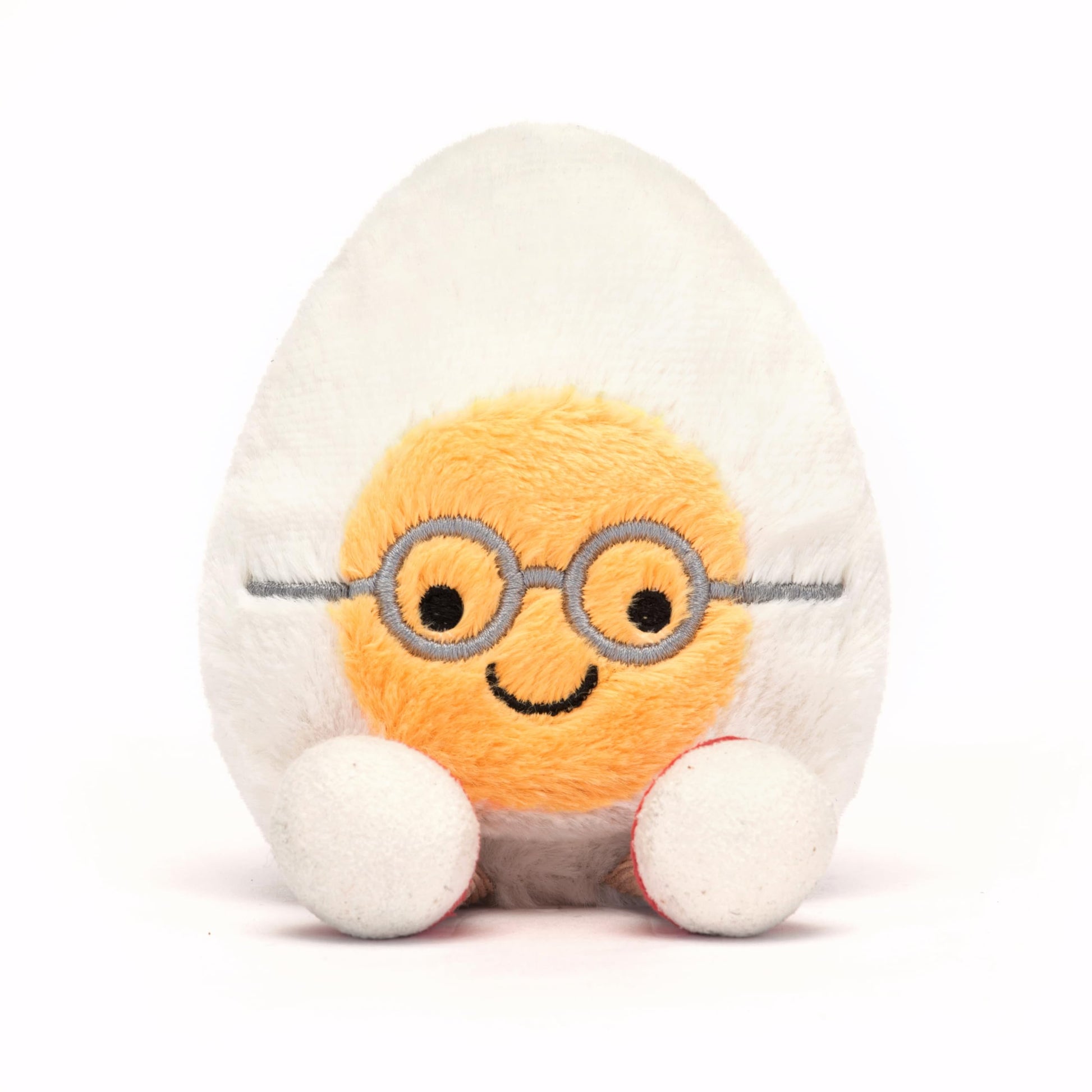 Jellycat Amuseables Boiled Egg Geek Stuffed Toy, Small 5.5 inches - Food Plush - Fun Gift Idea