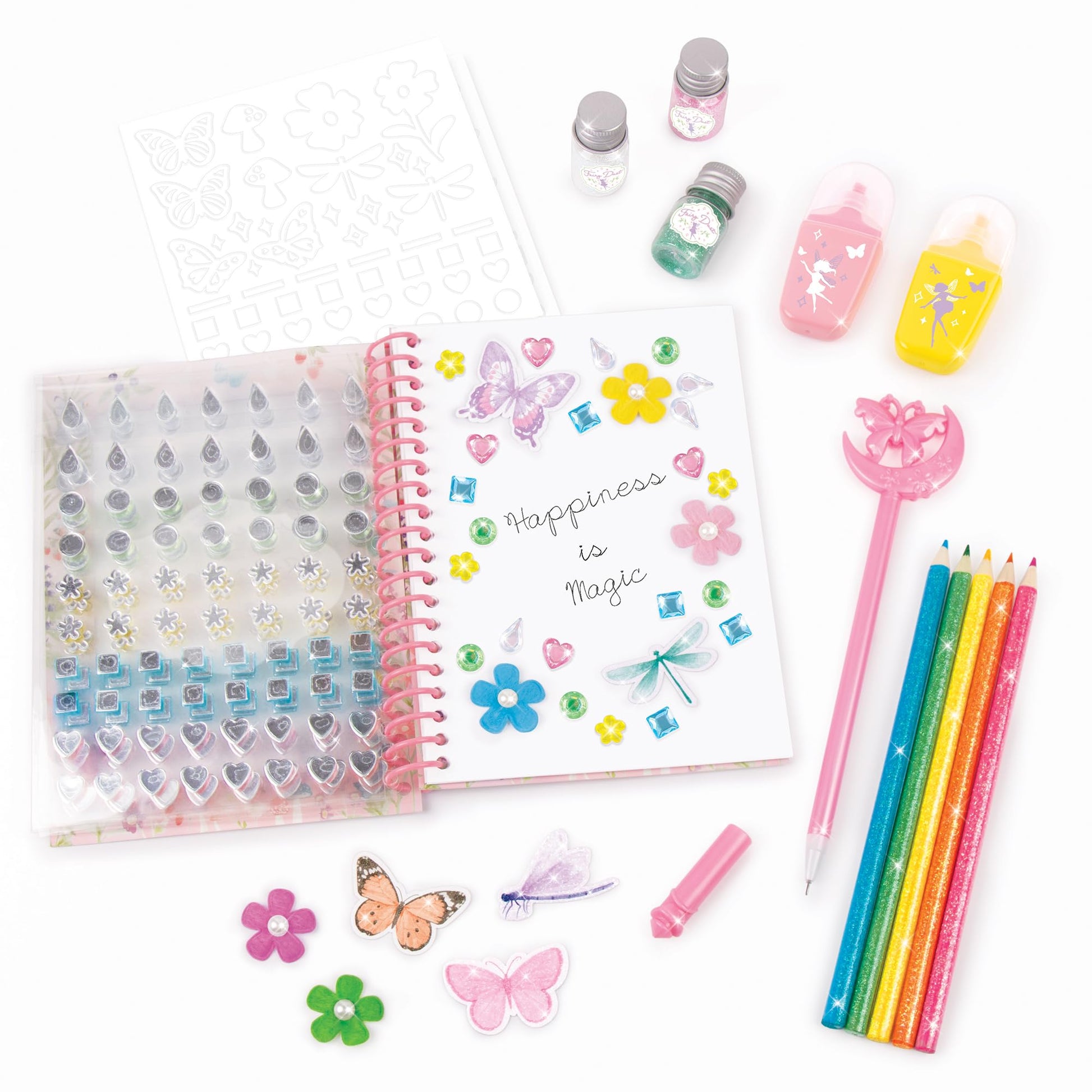 Make It Real 3C4G: Fairy Garden Novelty Sketching Set - 24 pcs, Create Crafts & 3D Artworks, Mixed Media Set, Tweens, Girls & Kids Ages 8+, Three