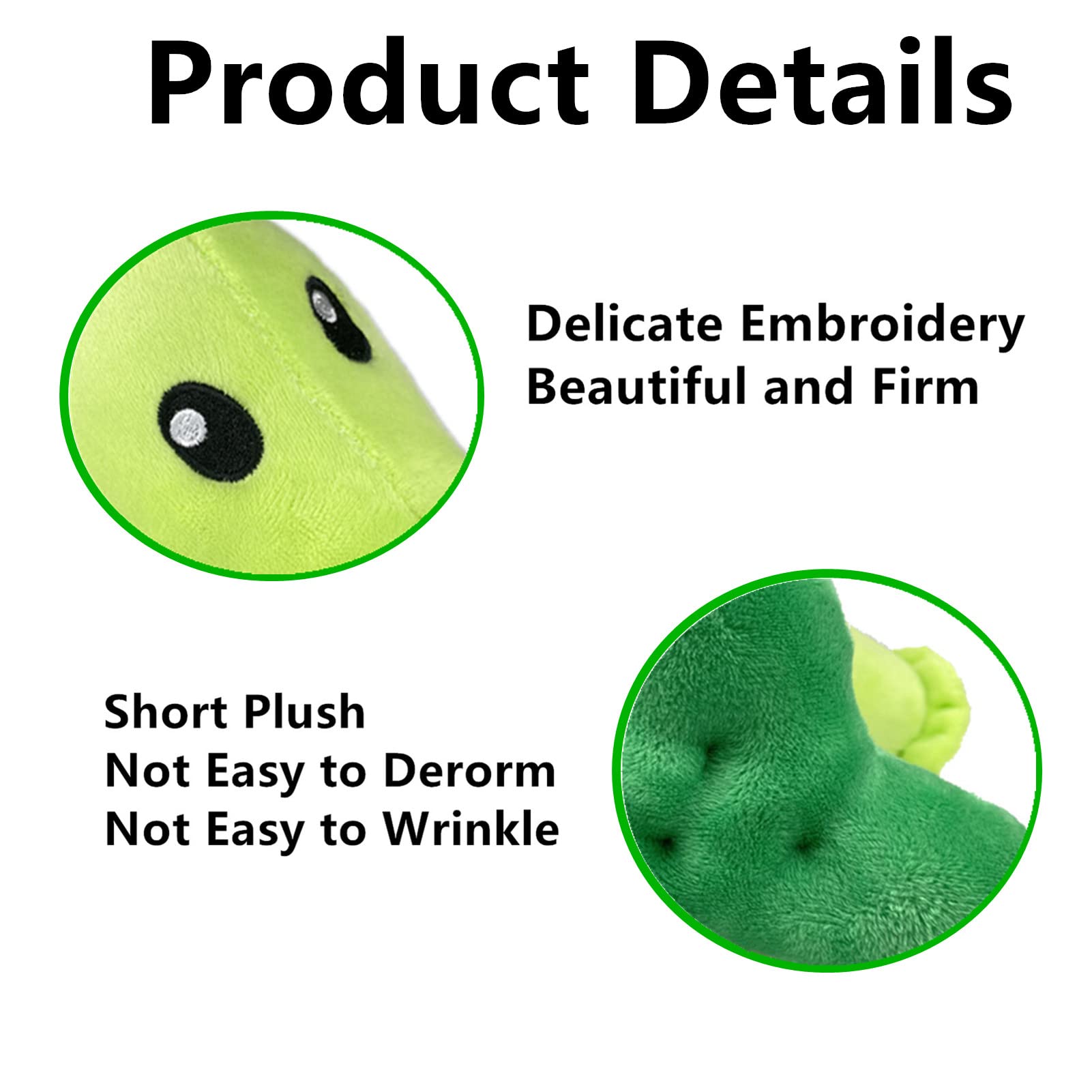JHESAO 3 PCS Plants and Zombies Peashooter Plush Pea Sets Zombies Toys PVZ Plushies 1 2 Stuffed Soft Doll Pea 3 New