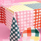xo, Fetti Gingham Checkered Fabric Tablecloth 9ft | Camp Bachelorette Party
