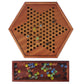 VAMSLOVE Chinese Checkers 15" Large Upgraded Version Wooden Game Board, 16mm 60+12 Colorful Glass Marbles, Easy Grasping for Adults and Kids