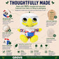 Grovii America 250 Patriotic Eagle Midori Plushie, 8” Official Chibi Plush, Sustainable + Handcrafted