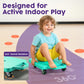 Hurtle Scooter Boards for Kids with Safety Handles, 2-Pack Heavy Duty Gym Floor Scooters with 360° Wheels for PE, Indoor Active & Sensory Play