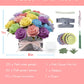 BAZIMA ALICE DIY Felt Flower Art Craft Kit - Colorful Roses Pot Bonsai Kit, 20 Pre-Cut Felt Roses, Beginner Floral Gifts