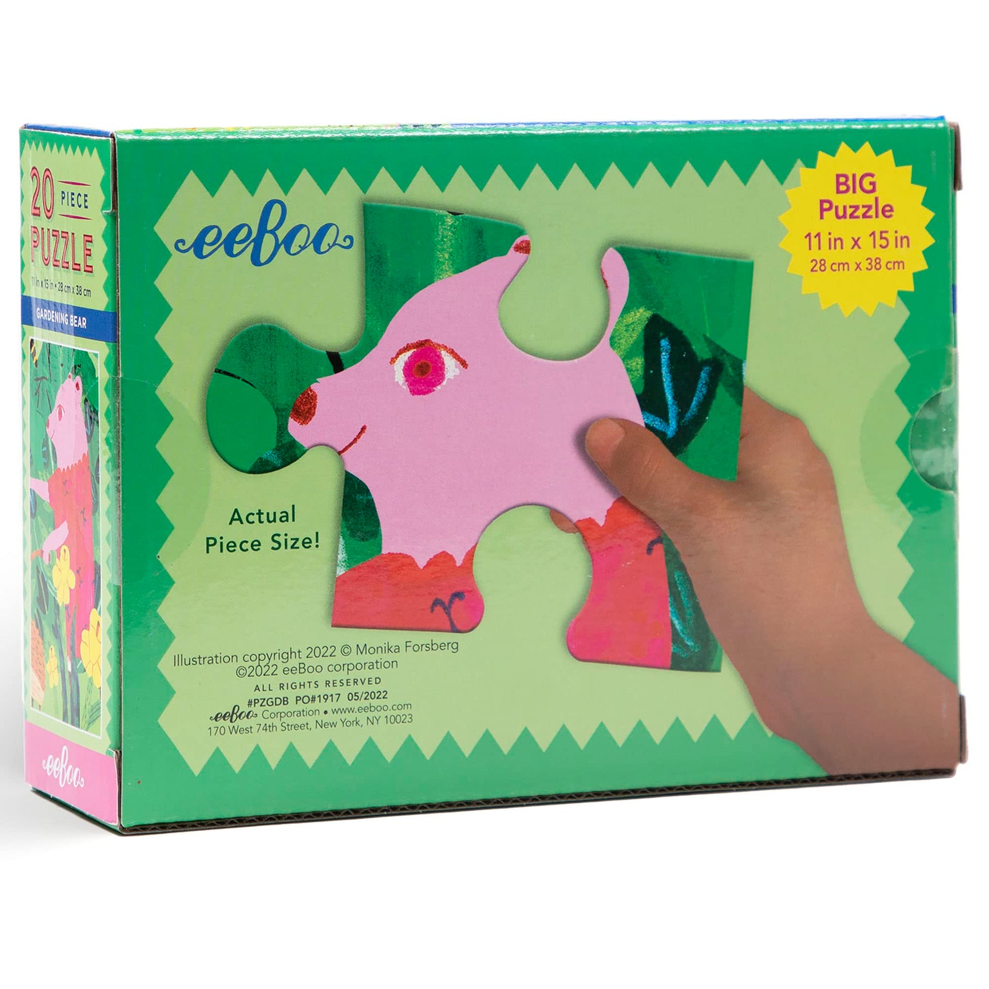 eeBoo Gardening Bear 20 Piece Jigsaw Puzzle/Ages 3+