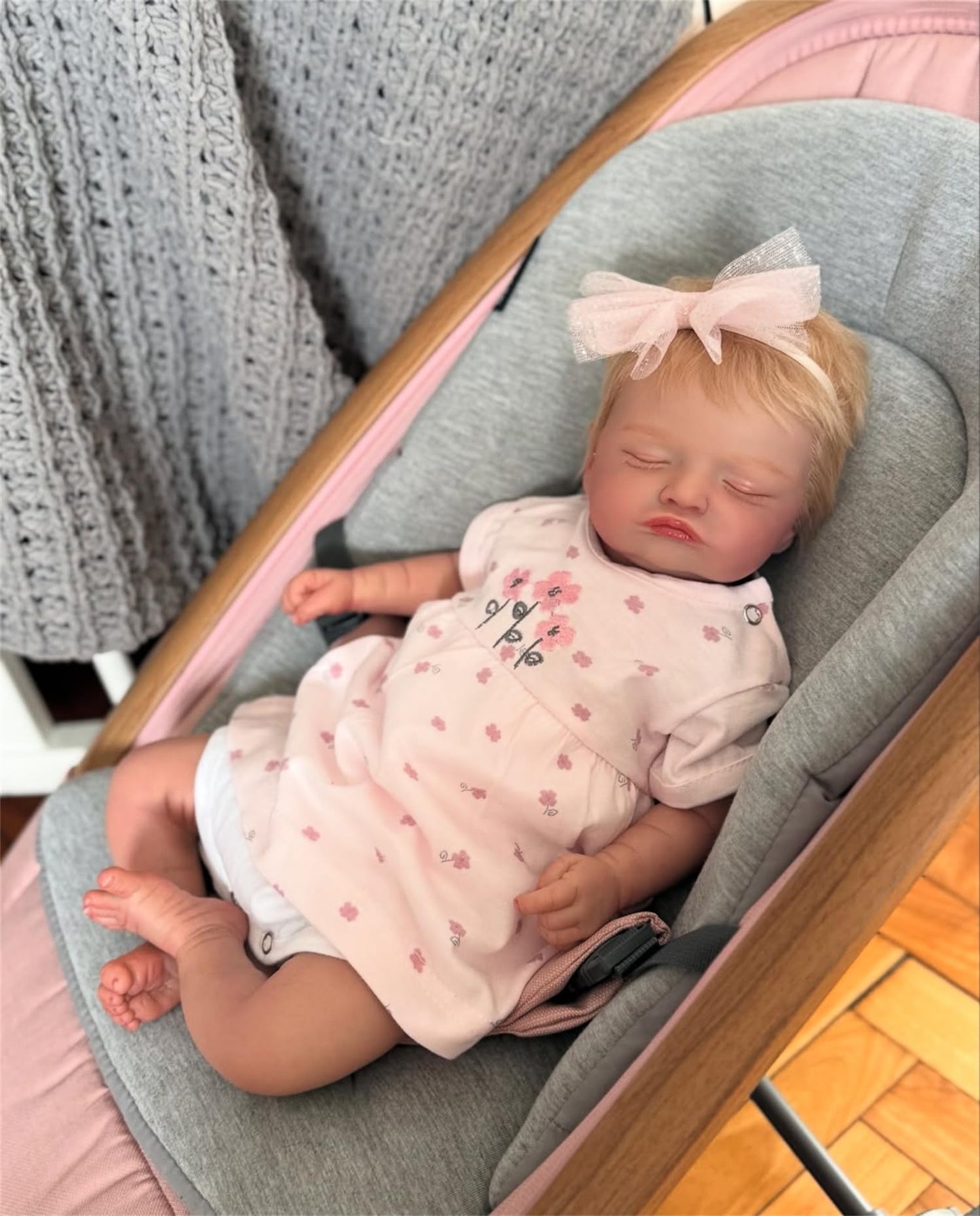 TFJS Lifelike Reborn Baby Dolls Cute Sleeping Girl 20 Inch Soft Vinyl Realistic Newborn Baby Doll Handmade Real Life Baby Dolls with Clothes