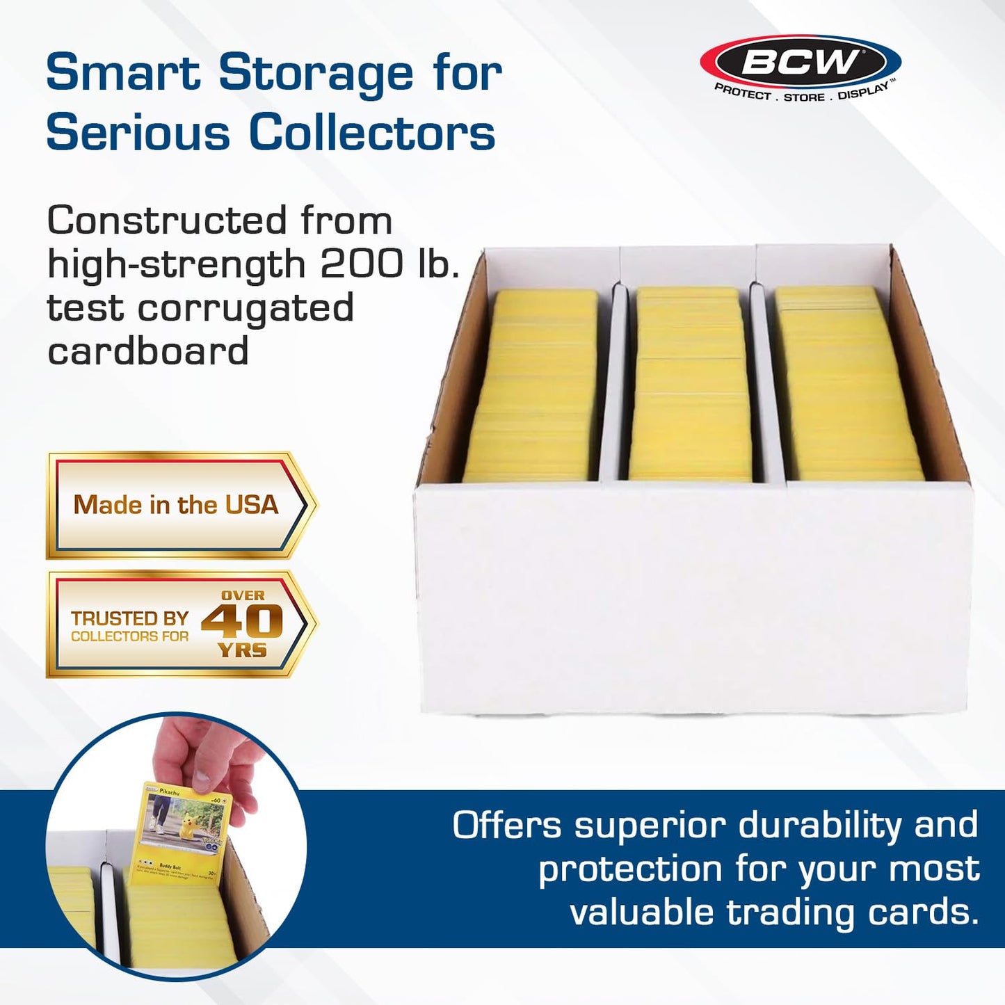 BCW Super Shoe Storage Box - 5 Pack | Cardboard Organizer for Trading, Gaming & Collectible Use | Holds 3,000 Standard or 600 3x4 Toploaders |