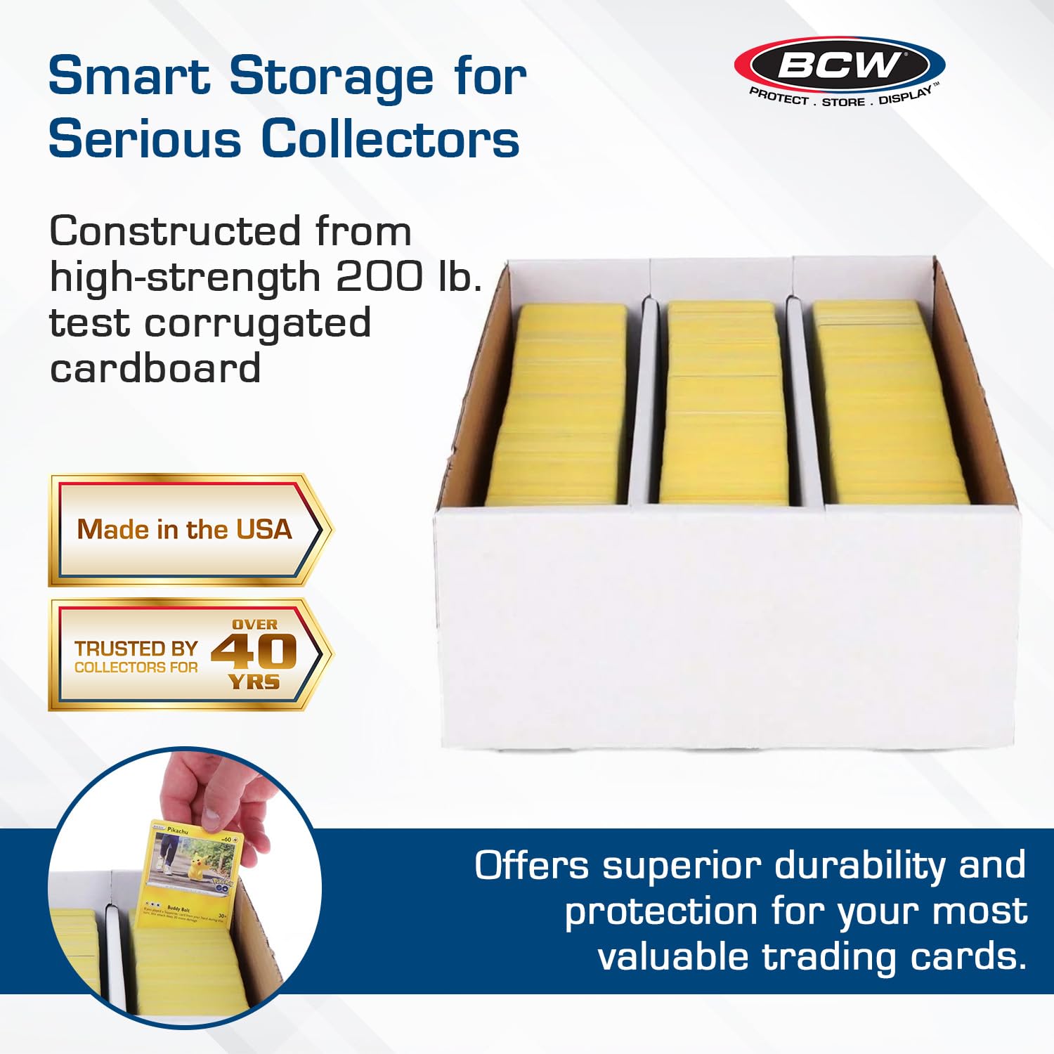 BCW Super Shoe Storage Box - 5 Pack | Cardboard Organizer for Trading, Gaming & Collectible Use | Holds 3,000 Standard or 600 3x4 Toploaders |