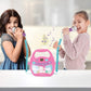 LEXiBOOK Unicorn - Portable Karaoke Digital Player for Kids - Microphones, Light Effects, Bluetooth, Record and Voice Changer Functions, Rechargeable