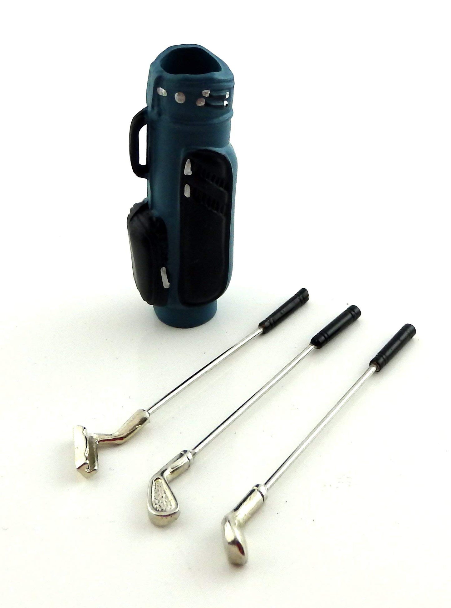 Melody Jane Dolls Houses Dollhouse Miniature 1:12 Scale Blue Golf Bag with 3 Clubs #G8032b